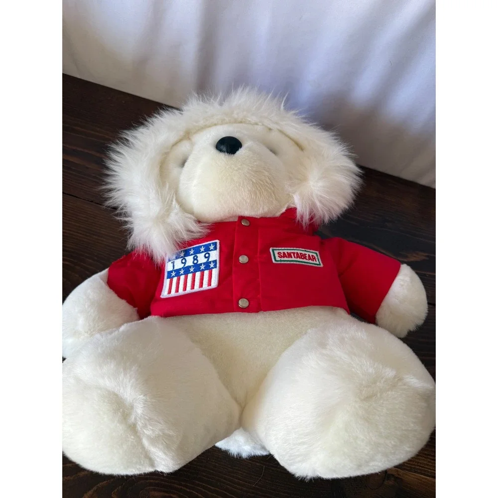 VTG 1989 Santabear Dayton Hudson Trans-Antarctica Expedition Plush Red Jacket